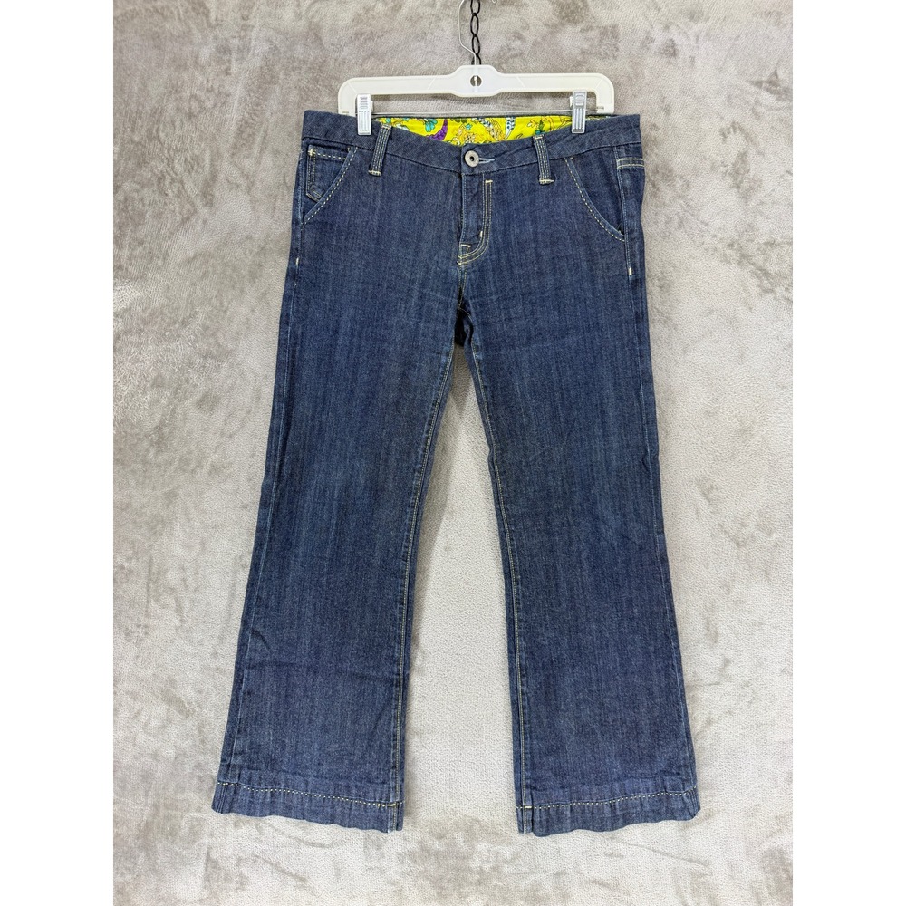 Miss Me Jeans Women 29 Blue Geneva JP4480 Bootcut Low Rise Contrast Stitch Denim